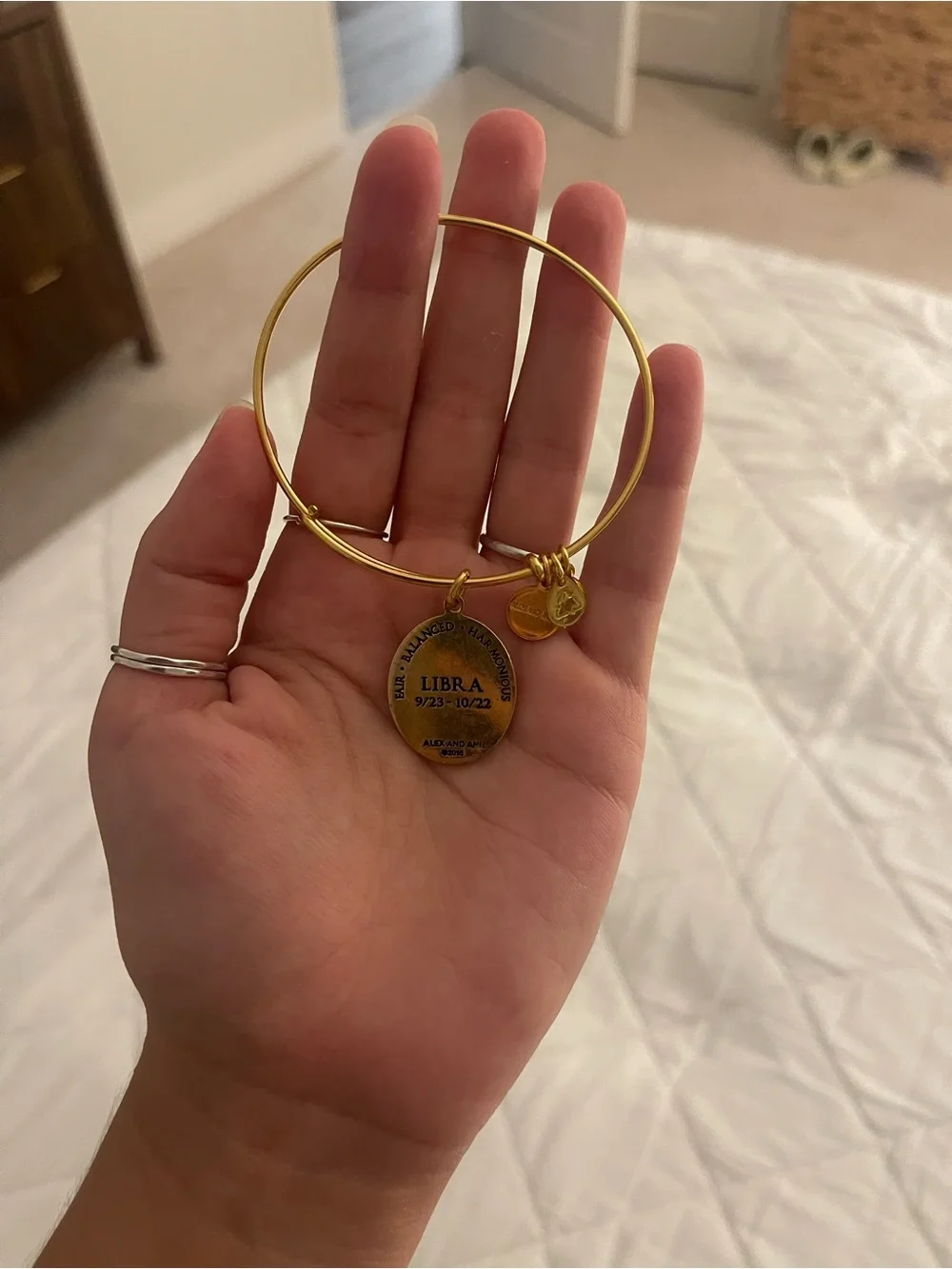 Gold Astrological Libra Star Dial Charm Pin - Women Jewelry